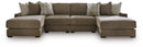 Camellia-Court Double Chaise Sectional