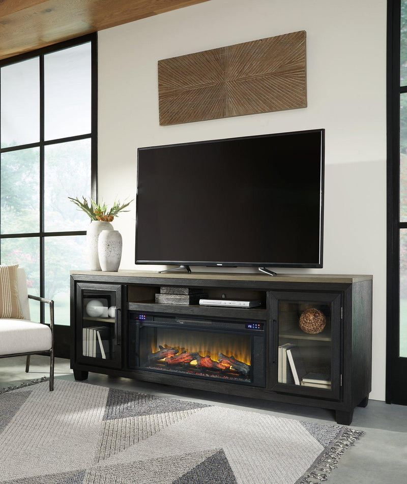 Foyland 83" TV Stand with Electric Fireplace