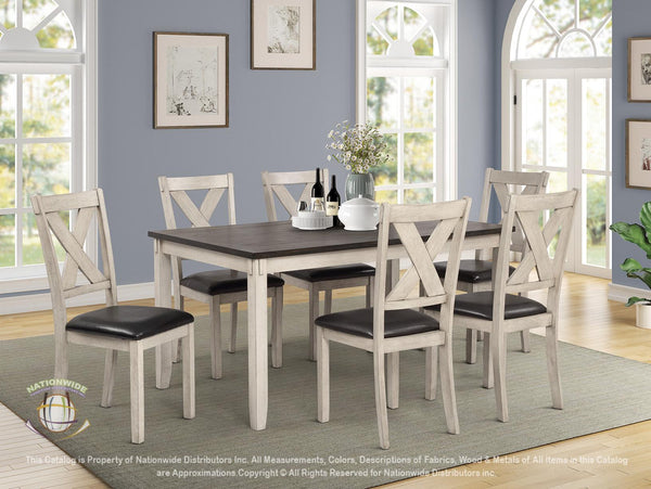 NATIONWIDE TABLE AND 6 X SIDE CHAIRS - D254-7 image