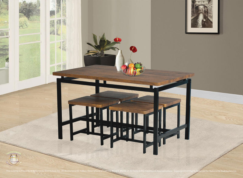 NATIONWIDE TABLE AND 4 X STOOLS - D950-5 image