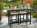Shoreline Beach Outdoor Counter Table and 2 Barstools