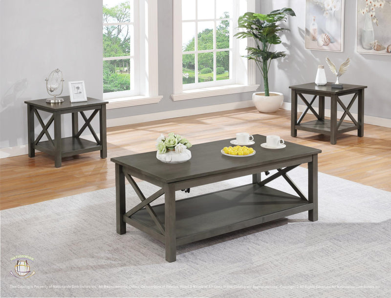 NATIONWIDE COCKTAIL AND 2 END TABLES T326-3 image