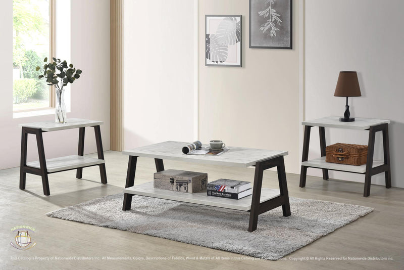 NATIONWIDE COCKTAIL AND 2 END TABLES T620-3 image