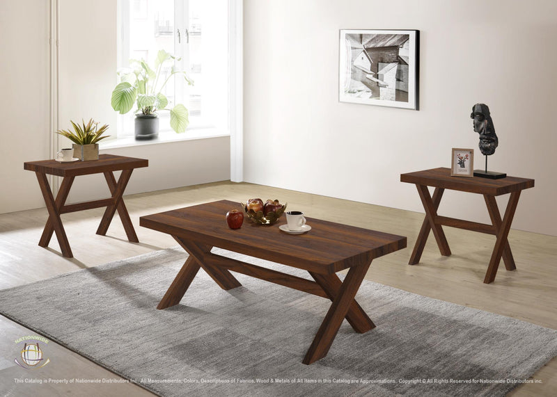 NATIONWIDE COCKTAIL AND 2 END TABLES T710-3 image