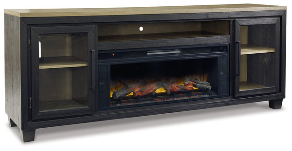 Foyland 83" TV Stand with Electric Fireplace image